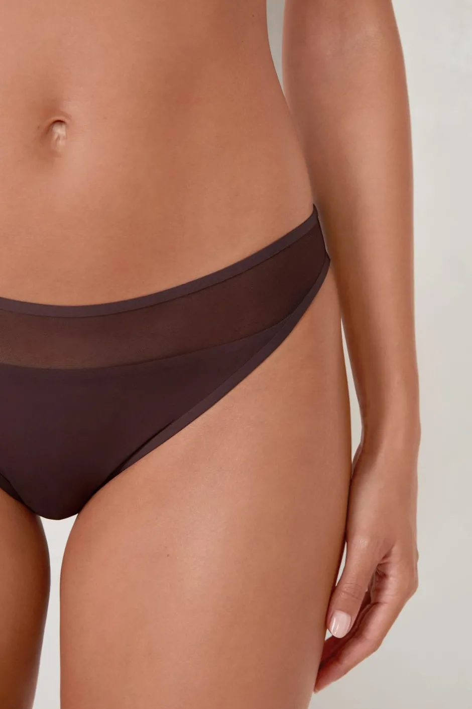 ETAM Braguitas Novias|Braguitas Invisibles|Braguita de malla CHOCOLATE