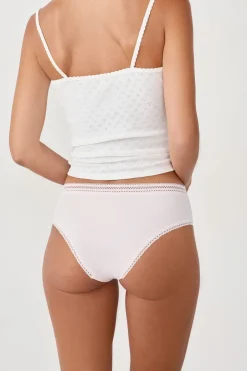 ETAM Culotte|Braguita de microfibra con detalles de encaje MELOCOT&Oacute;N