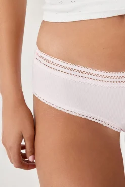 ETAM Culotte|Braguita de microfibra con detalles de encaje MELOCOT&Oacute;N
