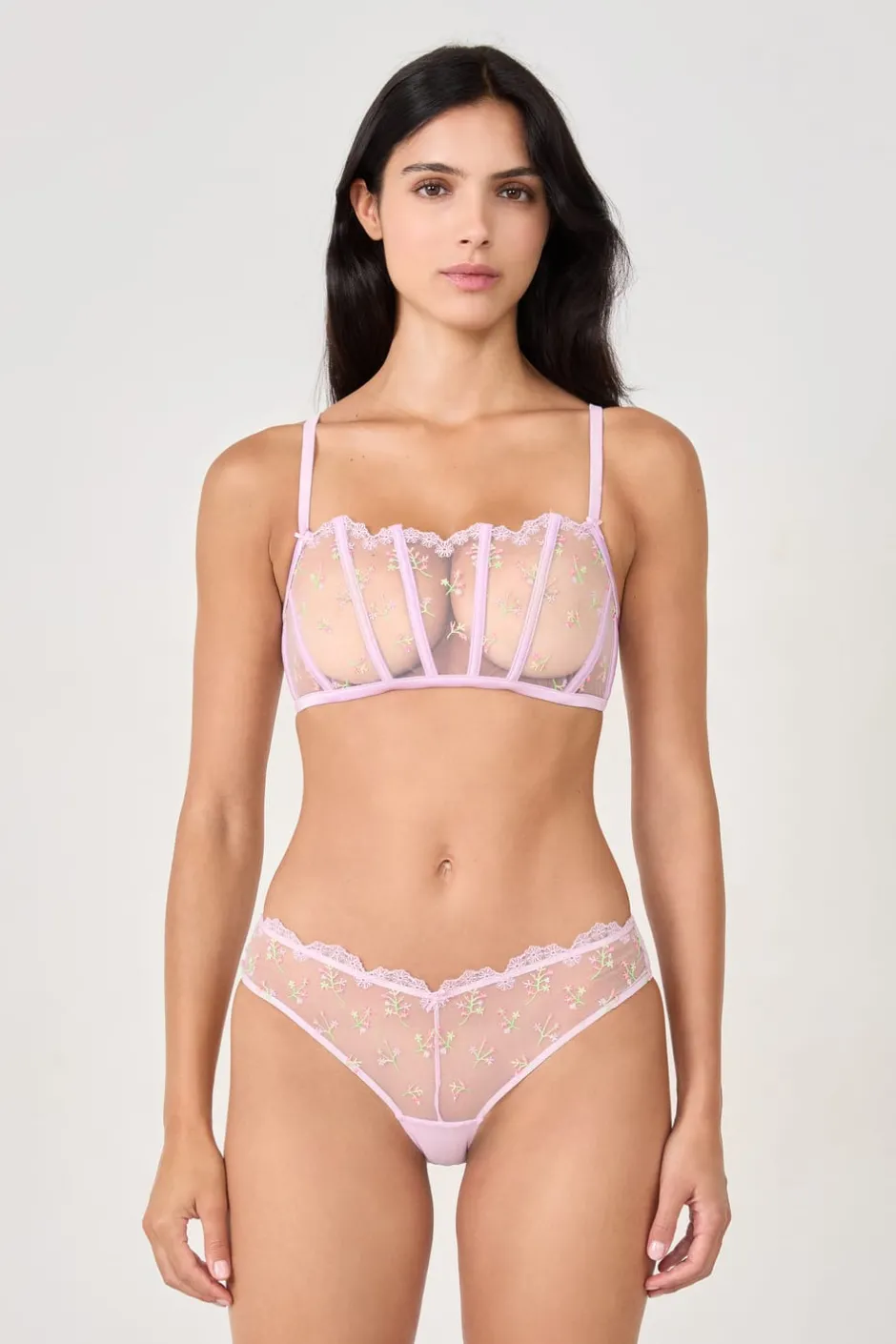 ETAM Brasileña|Braguita hipster con detalles bordados LILA