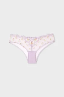 ETAM Brasileña|Braguita hipster con detalles bordados LILA