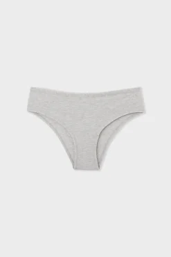 ETAM Brasileña|Braguita hipster de algodón orgánico elástico PLATA