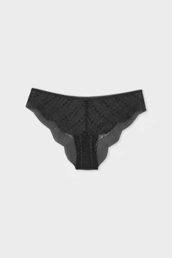 ETAM Braguitas Encaje|Brasileña|Braguita hipster de encaje NEGRO