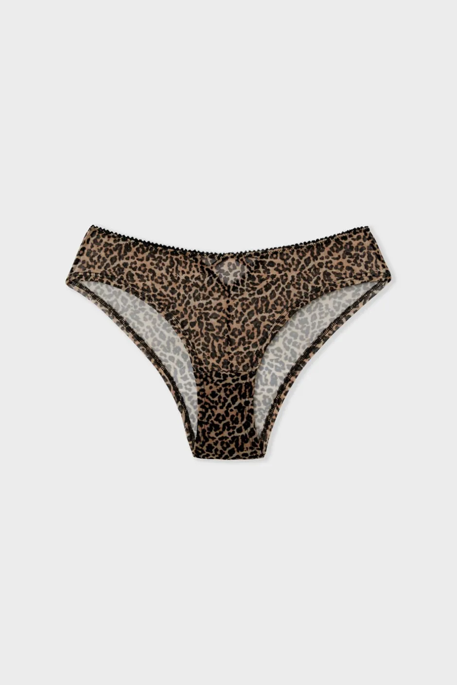 ETAM Brasileña|Braguita hipster de tul leopardo NEGRO
