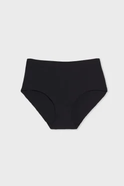 ETAM Braguitas Invisibles|Talle Alto|Braguita midi de microfibra NEGRO