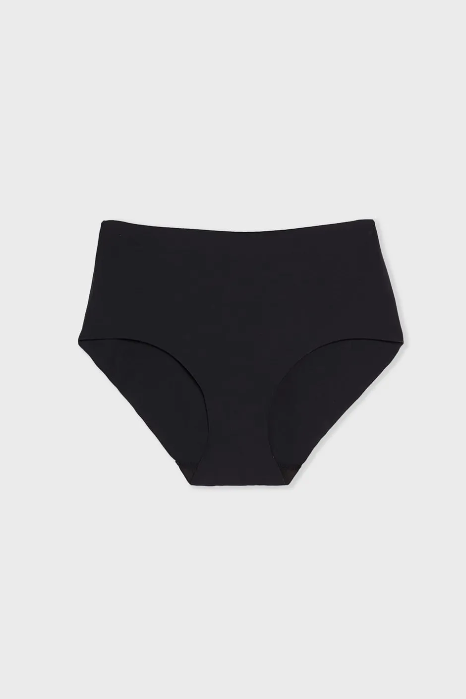 ETAM Braguitas Invisibles|Talle Alto|Braguita midi de microfibra NEGRO