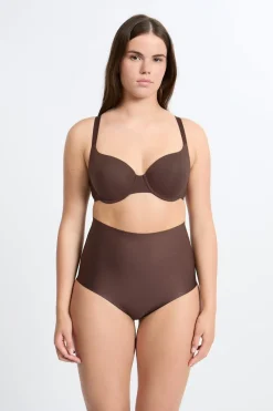 ETAM Braguitas Moldeadoras|Braguitas Invisibles|Braguita moldeadora de cintura alta - Sujeción fuerte CHOCOLATE
