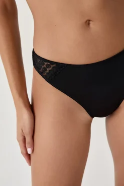 ETAM Braguitas Encaje|Braguita|braguitas con detalle de encaje NEGRO