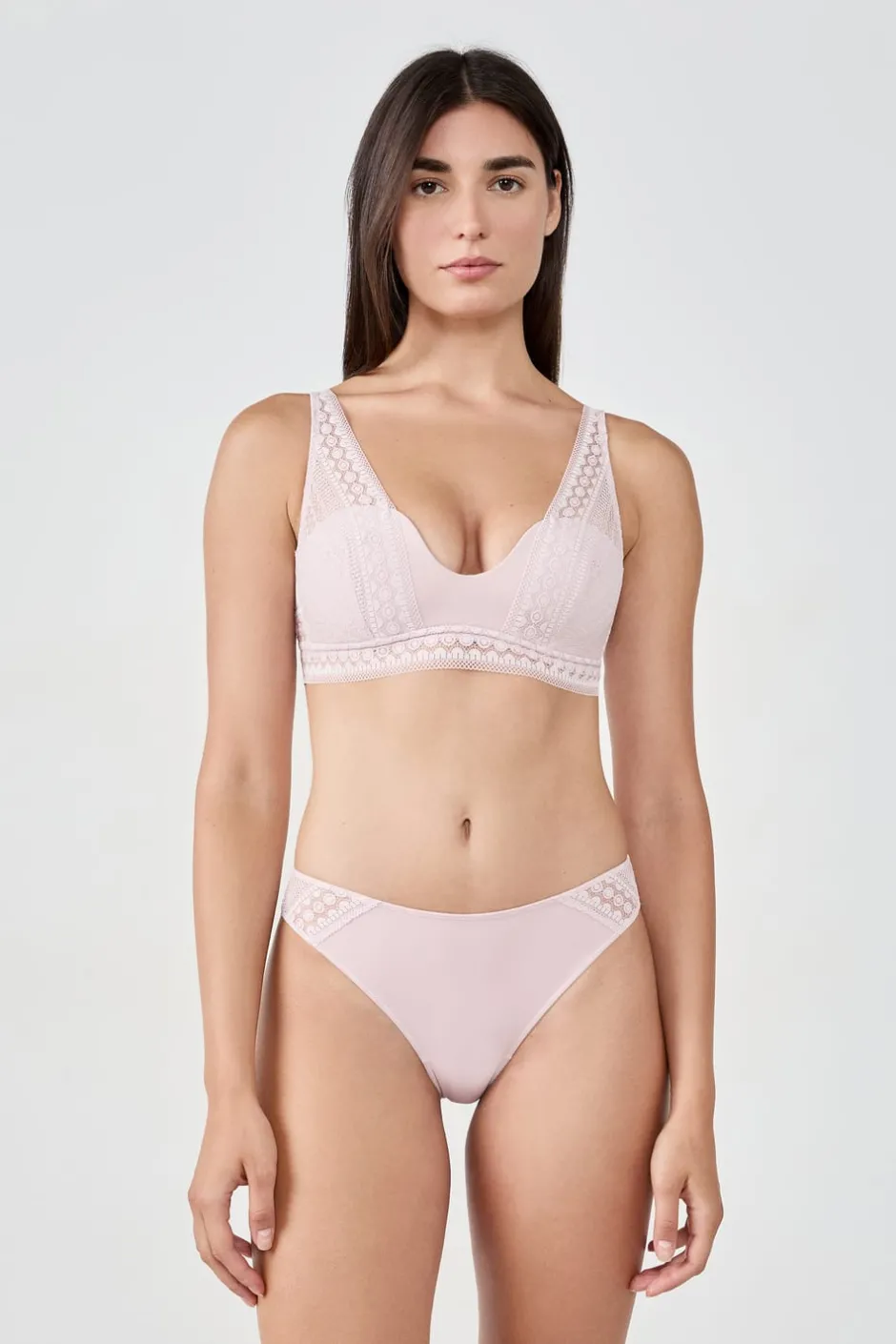 ETAM Braguitas Encaje|Braguita|braguitas con detalle de encaje ROSA EMPOLVADO