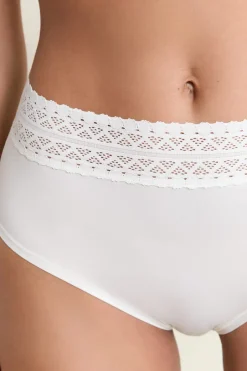 ETAM Talle Alto|Braguita|Braguitas de maternidad con detalles de encaje CRUDO