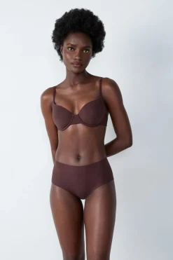 ETAM Braguitas Novias|Braguitas Invisibles|Braguitas de microfibra CHOCOLATE