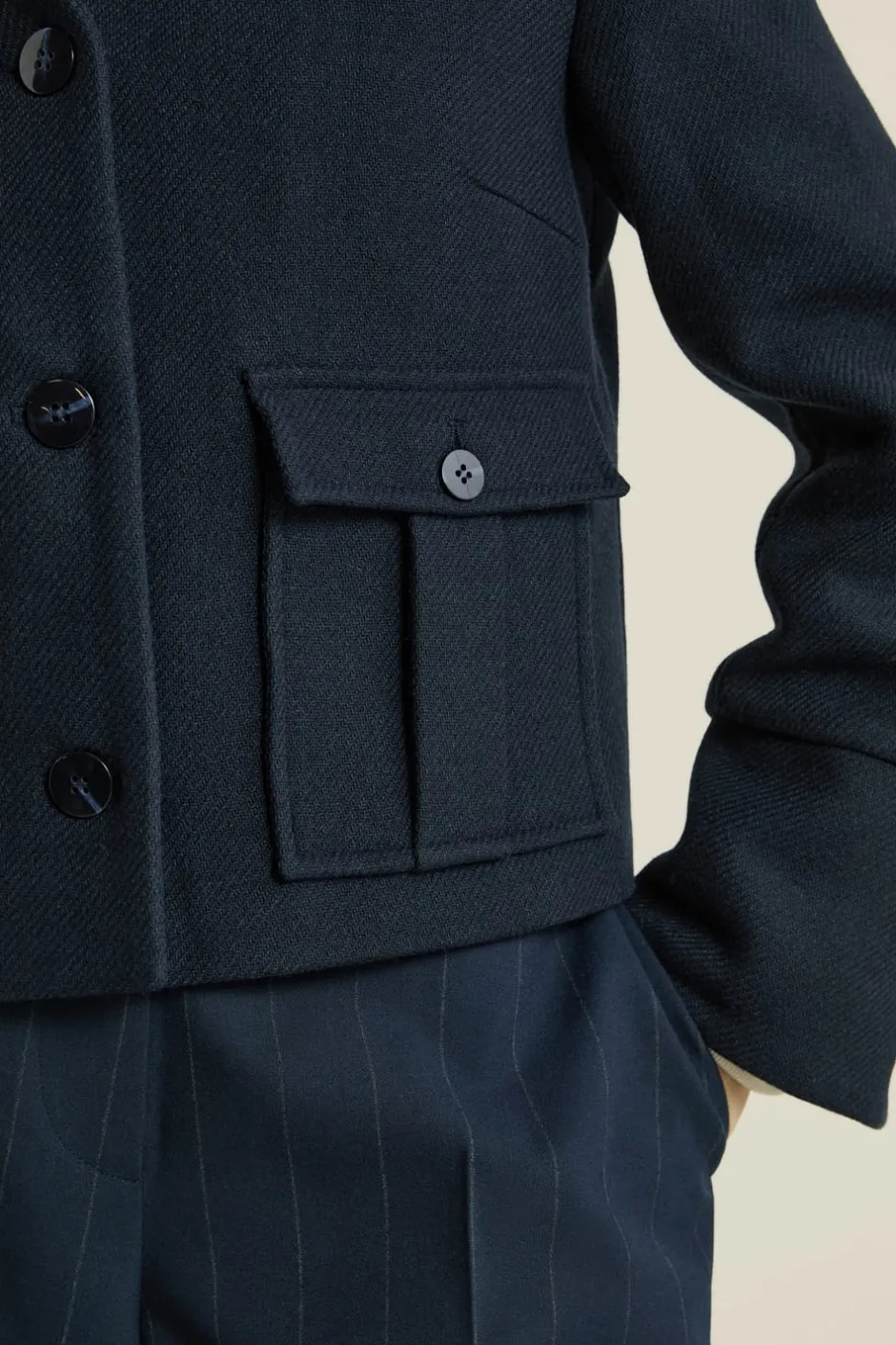 ETAM Chaquetas|Blazers|Caban court avec laine ENCRE