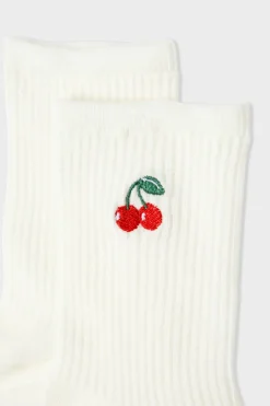 ETAM Calcetines|Medias Y Calcetines|Calcetines acanalados con algodón y estampado de cerezas crudo