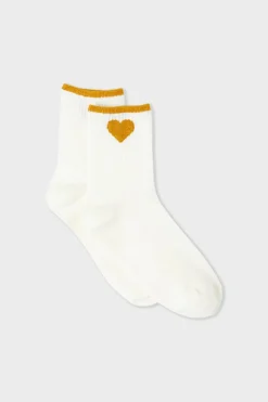 ETAM Calcetines|Medias Y Calcetines|Calcetines acanalados con algodón y estampado de corazones PERLA