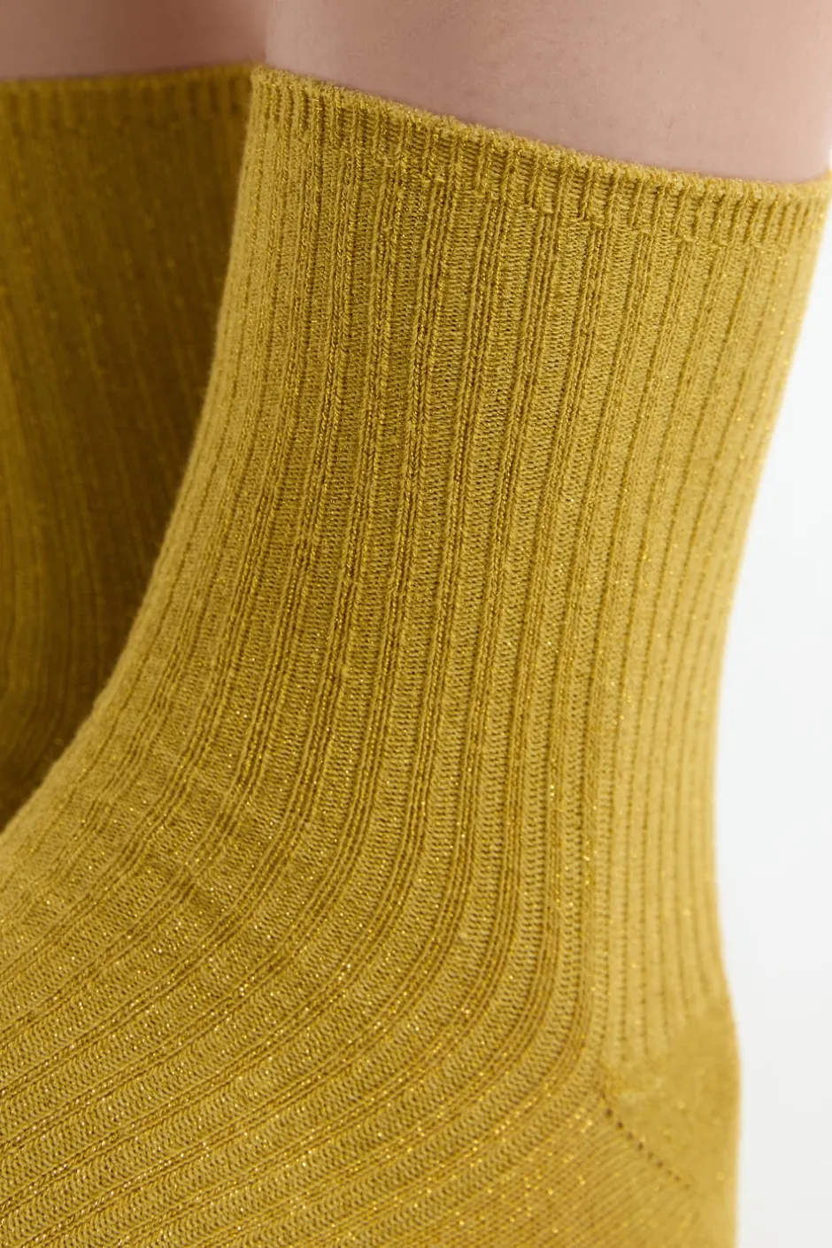 ETAM Calcetines|Medias Y Calcetines|Calcetines brillantes con algodón AMARILLO ÁCIDO