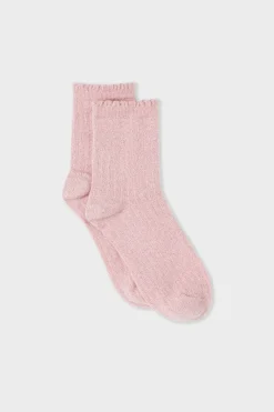 ETAM Calcetines|Medias Y Calcetines|Calcetines brillantes con algodón ROSA EMPOLVADO