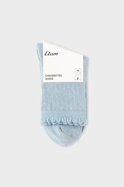 ETAM Calcetines|Medias Y Calcetines|Calcetines brillantes con algodón AZUL CIELO