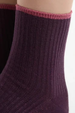 ETAM Calcetines|Medias Y Calcetines|Calcetines brillantes con algodón MORADO