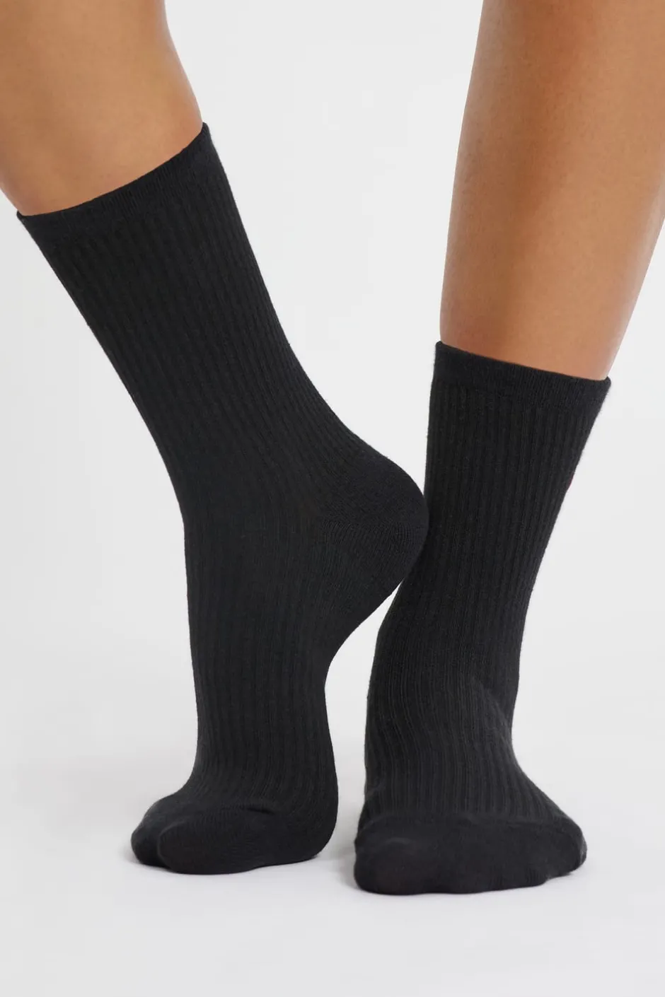 ETAM Calcetines|Medias Y Calcetines|Calcetines con efecto acanalado NEGRO