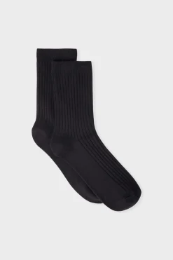 ETAM Calcetines|Medias Y Calcetines|Calcetines con efecto acanalado NEGRO