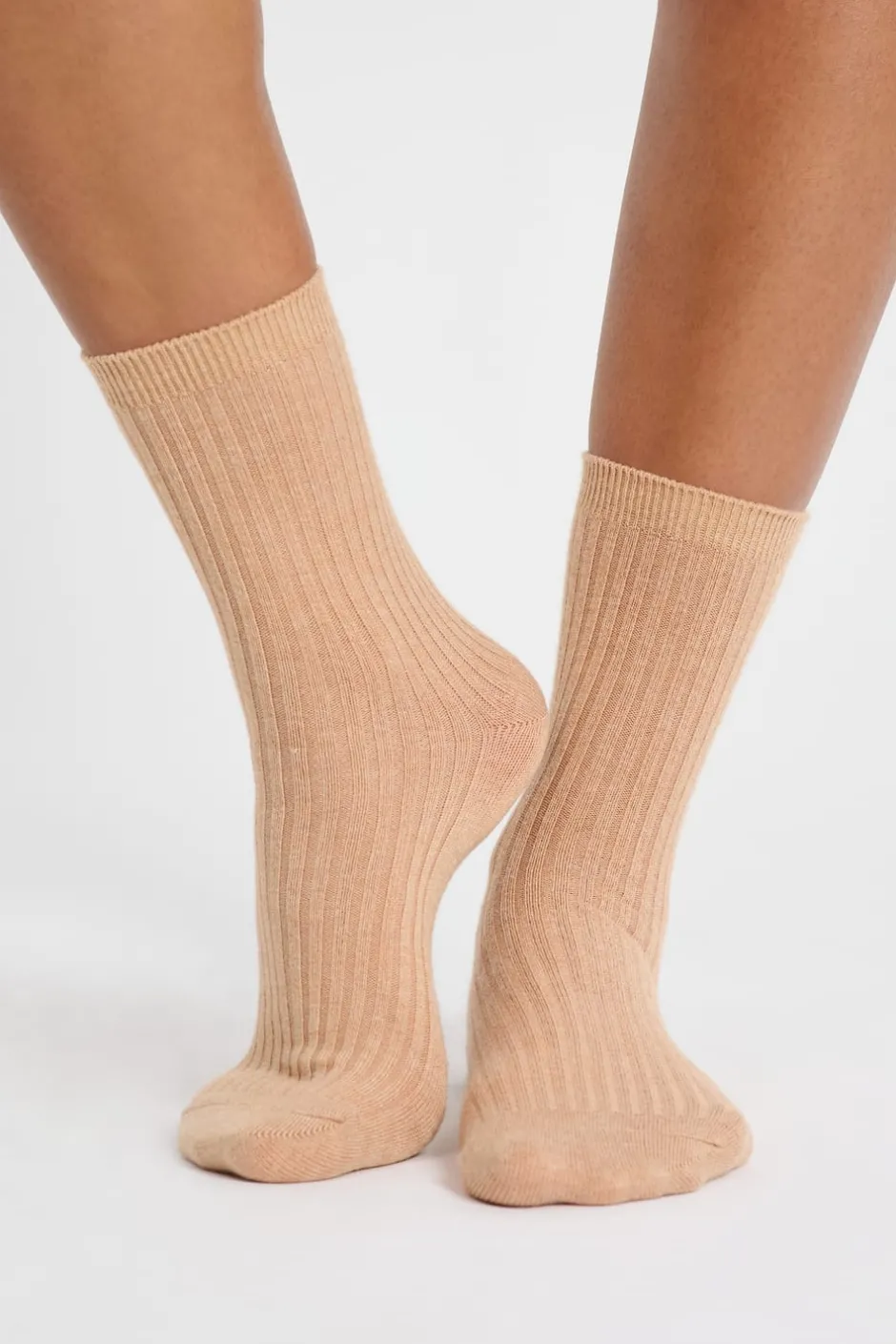ETAM Calcetines|Medias Y Calcetines|Calcetines con efecto acanalado BEIGE