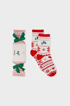 ETAM Accesorios|Calcetines con motivos de punto fino CRUDO