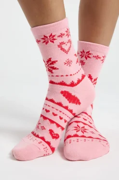 ETAM Accesorios|Calcetines con motivos de punto fino ROSA EMPOLVADO