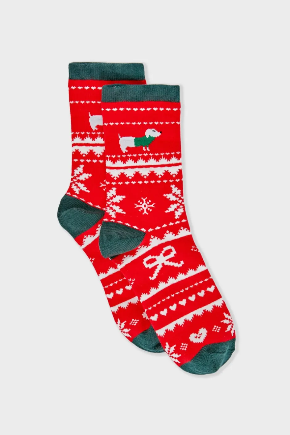 ETAM Accesorios|Calcetines con motivos de punto fino ROJO