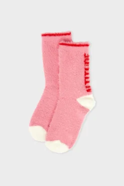 ETAM Accesorios|Calcetines de tejido ultrasuave con texto ROSA
