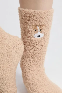 ETAM Accesorios|Calcetines de tejido ultrasuave BEIGE