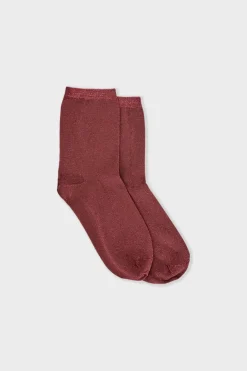 ETAM Calcetines|Medias Y Calcetines|Calcetines iridiscentes BURDEOS GRANATE