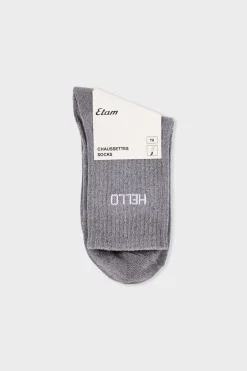 ETAM Calcetines|Medias Y Calcetines|Calcetines irisados con letras GRIS