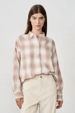 ETAM Camisas Fluidas|Camisas Chic|Camisa a cuadros MALVA