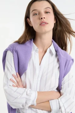 ETAM Camisas Y Blusas Estampadas|Camisas Fluidas|Camisa a rayas con algodón MALVA