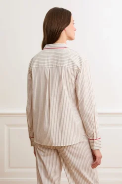 ETAM Los Pijamas Más Responsables|Partes De Arriba De Pijama|Camisa a rayas con algodón CRUDO