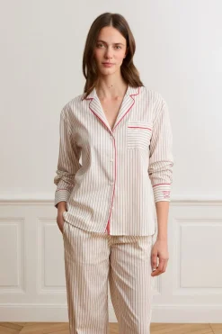 ETAM Los Pijamas Más Responsables|Partes De Arriba De Pijama|Camisa a rayas con algodón CRUDO