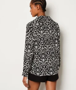 ETAM Camisas Y Blusas Estampadas|Camisas Fluidas|Camisa con estampado fluido ANTRACITA