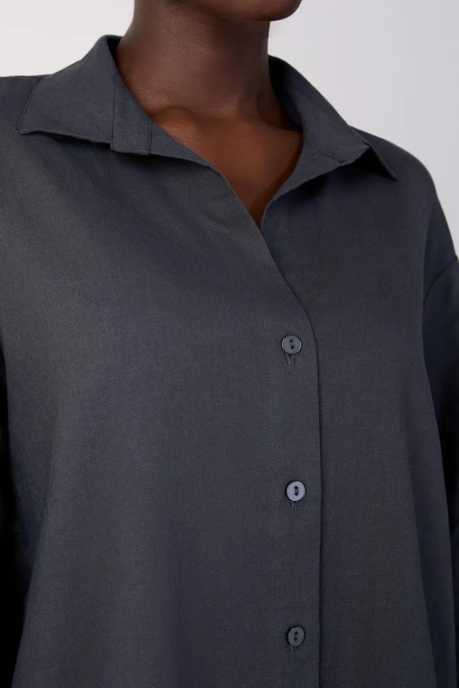 ETAM Túnicas Y Vestidos De Playa|Camisa de lino ANTRACITA