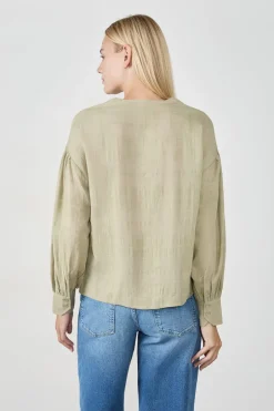 ETAM Camisas Fluidas|Camisas Chic|Camisa de manga larga ARGILE