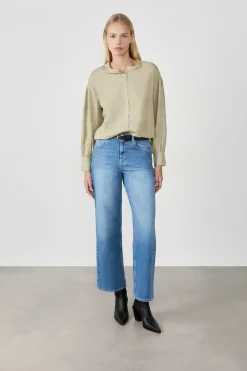 ETAM Camisas Fluidas|Camisas Chic|Camisa de manga larga ARGILE