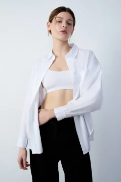 ETAM Camisas Fluidas|Camisas|Camisa de manga larga BLANCO