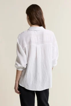 ETAM Camisas Y Blusas Estampadas|Camisas Fluidas|Camisa de manga larga BLANCO
