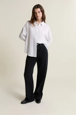 ETAM Camisas Y Blusas Estampadas|Camisas Fluidas|Camisa de manga larga BLANCO