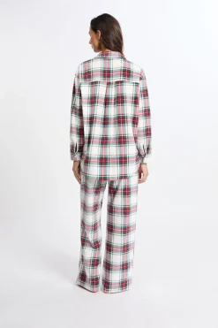ETAM Los Pijamas Más Responsables|Pijamas Calentitos|Camisa de pijama a cuadros ROJO