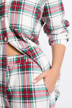 ETAM Los Pijamas Más Responsables|Pijamas Calentitos|Camisa de pijama a cuadros ROJO