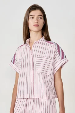 ETAM Partes De Arriba De Pijama|Camisa de pijama a rayas ROSA