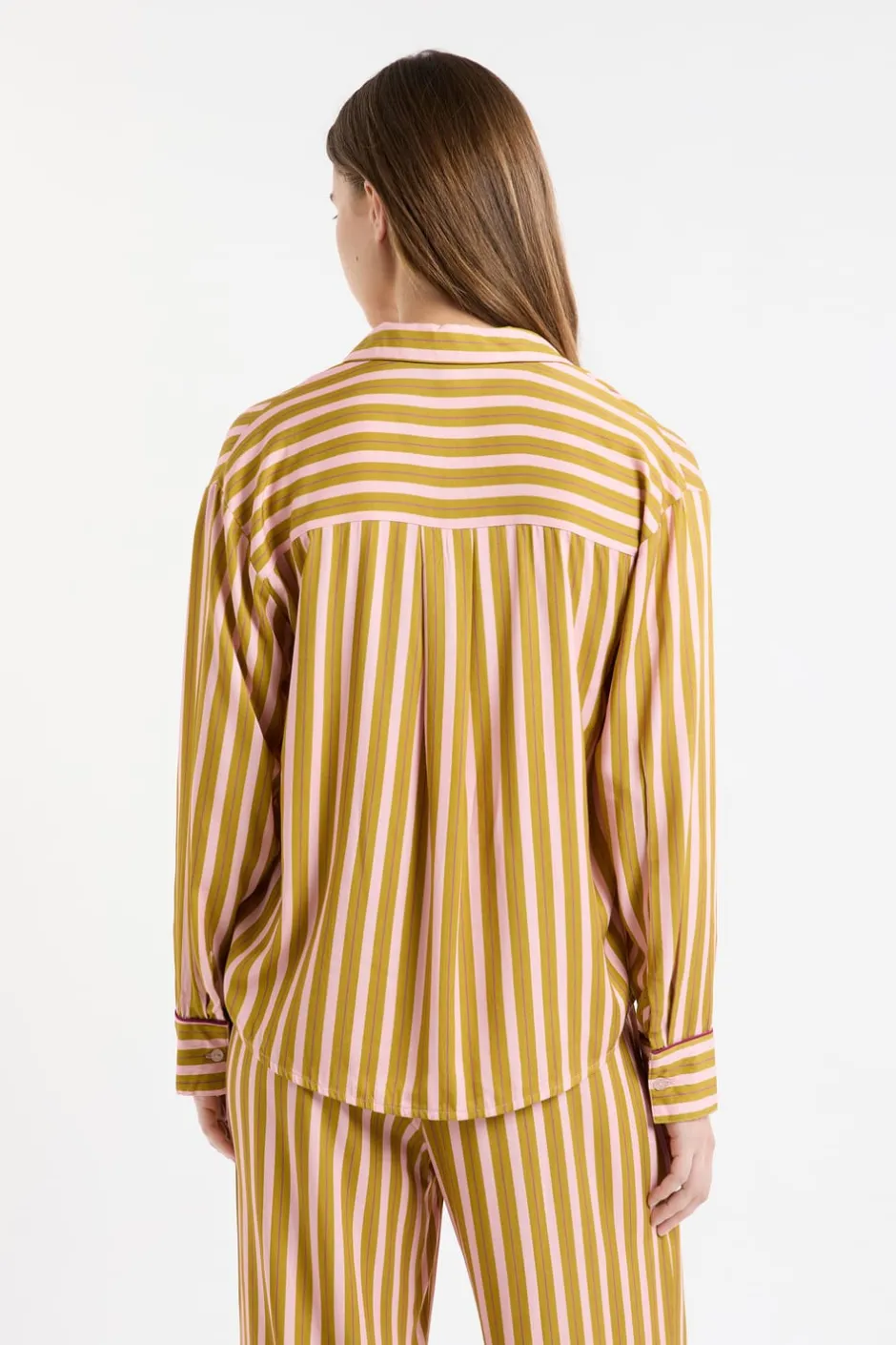 ETAM Los Pijamas Más Responsables|Partes De Arriba De Pijama|Camisa de pijama bicolor a rayas MULTICOLOR