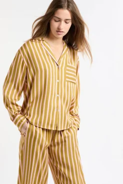 ETAM Los Pijamas Más Responsables|Partes De Arriba De Pijama|Camisa de pijama bicolor a rayas MULTICOLOR