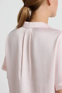 ETAM Partes De Arriba De Pijama|Los Pijamas Más Responsables|Camisa de pijama de manga corta estampada ESTAMPADO FONDO ROSA
