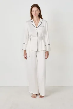 ETAM Pijamas Para Novias|Partes De Arriba De Pijama|Camisa de pijama de satén CRUDO